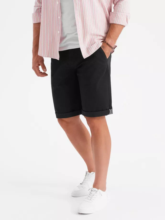 Vīriešu melnas šorti Rod