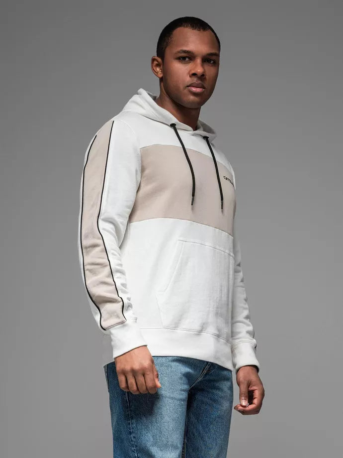 Vīriešu balts džemperis Edman