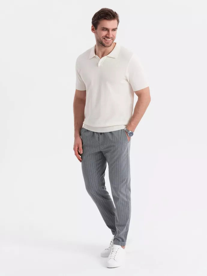Vīriešu balts polo krekls Swing