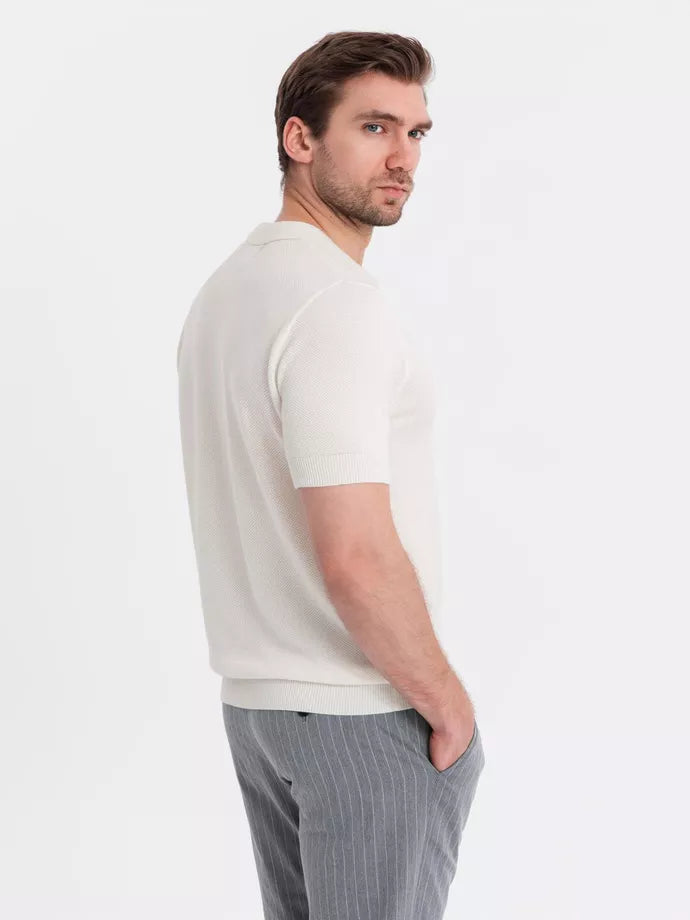 Vīriešu balts polo krekls Swing