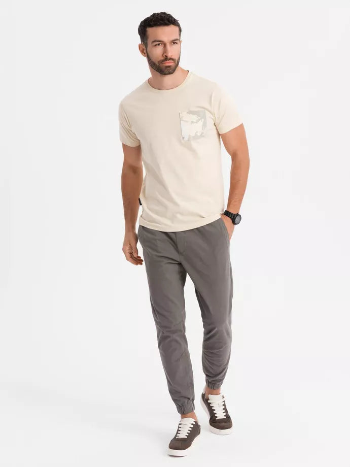 Vīriešu brūns T-krekls "Drosmīgais"