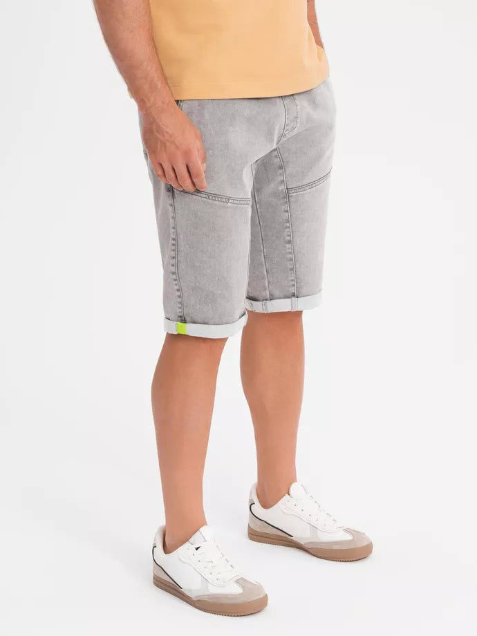 Vīriešu pelēki džinsa šorti Makal