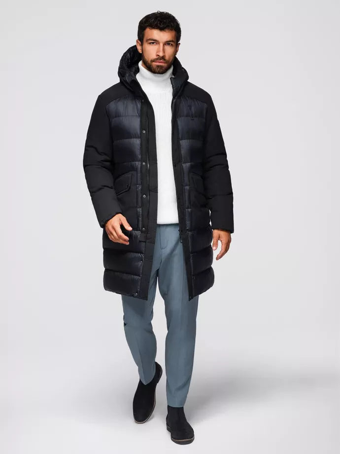 Vīriešu melna jaka Aimar