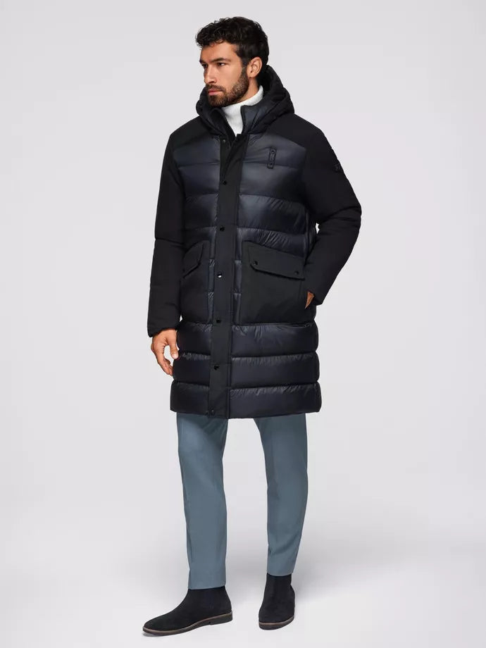 Vīriešu melna jaka Aimar