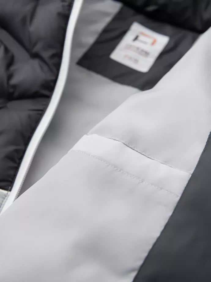 Vīriešu ziemas tumši pelēka jaka Flam