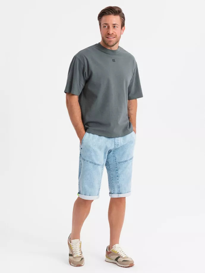Vīriešu gaiši zili džinsa šorti Makal
