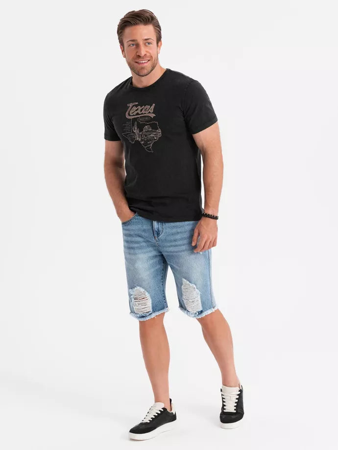 Vīriešu gaiši zili džinsa šorti Urban