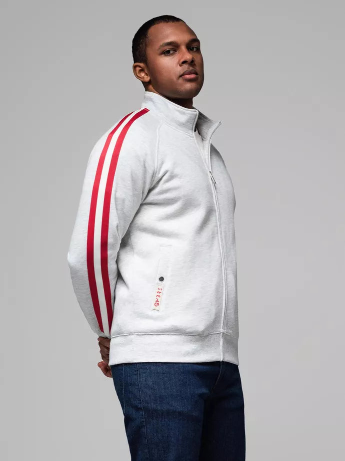 Vīriešu pelēks džemperis ar apkakli Olin