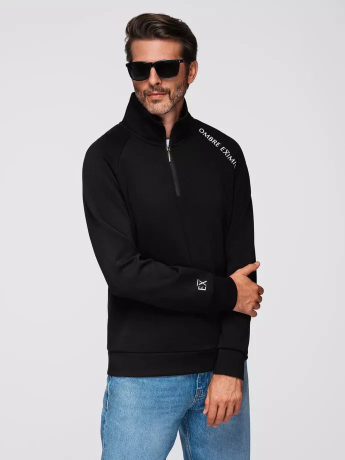 Vīriešu melns džemperis Exim