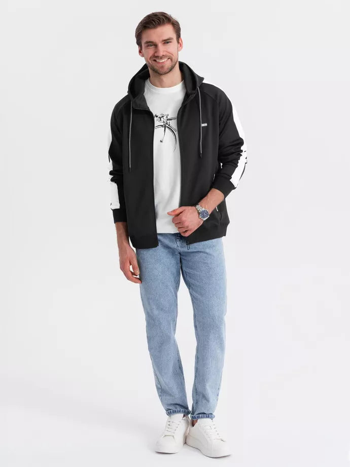 Vīriešu melns džemperis Dan