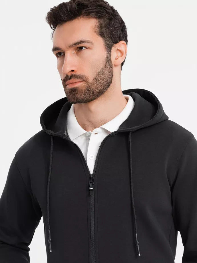 Vīriešu melns džemperis Adal