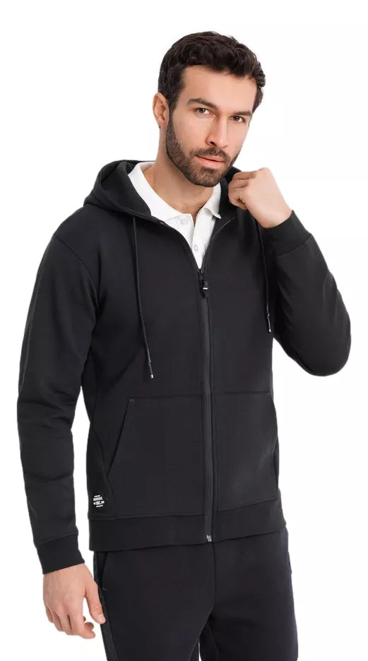 Vīriešu melns džemperis Adal