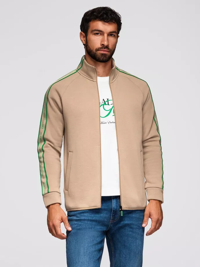 Vīriešu gaiši brūns sporta džemperis