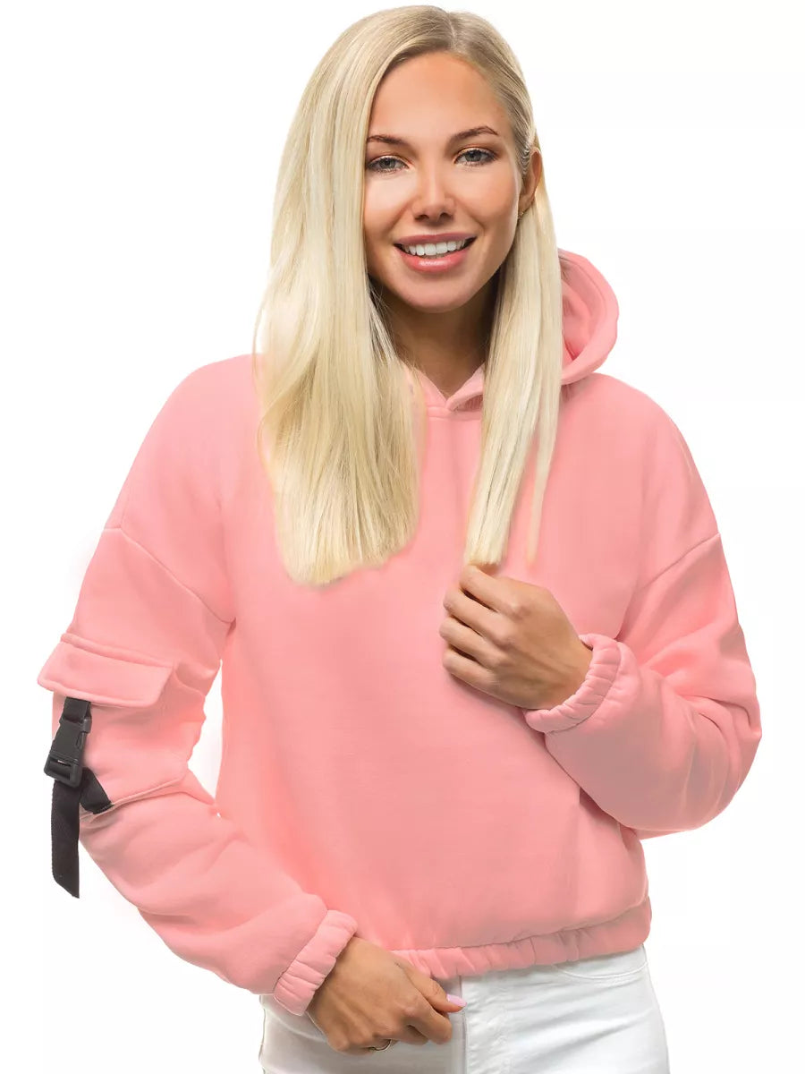 Gaiši rozā sieviešu džemperis Caroline