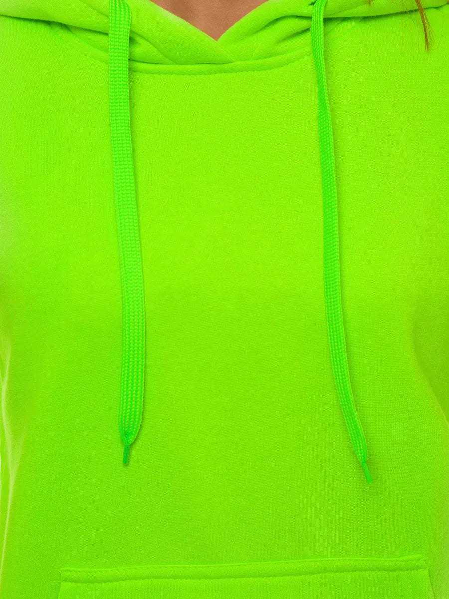 Gaiši zaļa sieviešu sporta jaka ar kapuci Molin