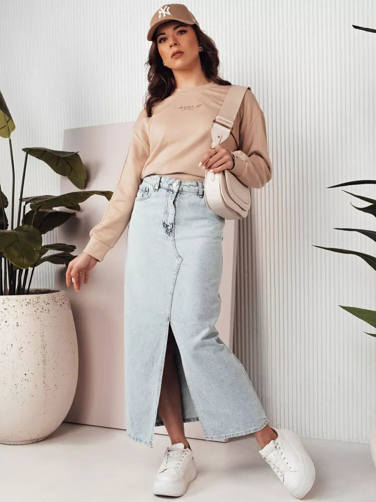 Gari džinsa zili svārki Virton