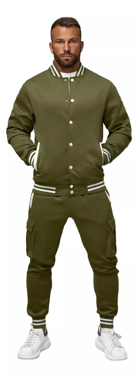 Vīriešu uzvalks haki krāsā ar nelielu defektu, zīmols Styven.