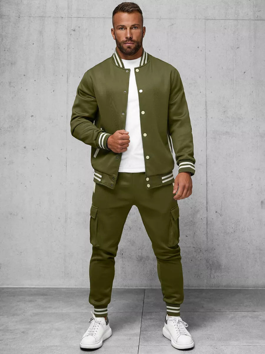 Vīriešu uzvalks haki krāsā ar nelielu defektu, zīmols Styven.