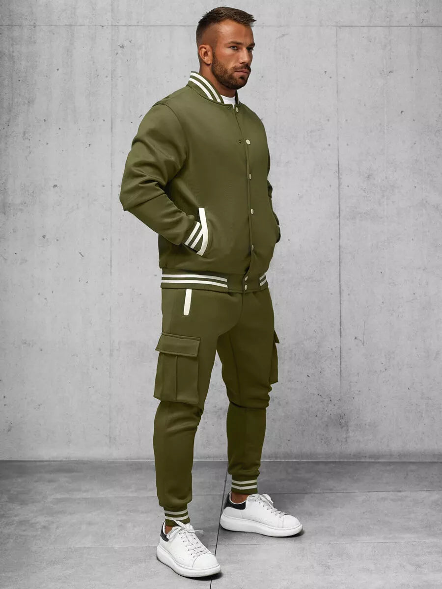 Vīriešu uzvalks haki krāsā ar nelielu defektu, zīmols Styven.