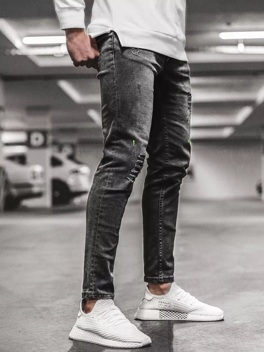 Melni vīriešu džinsi