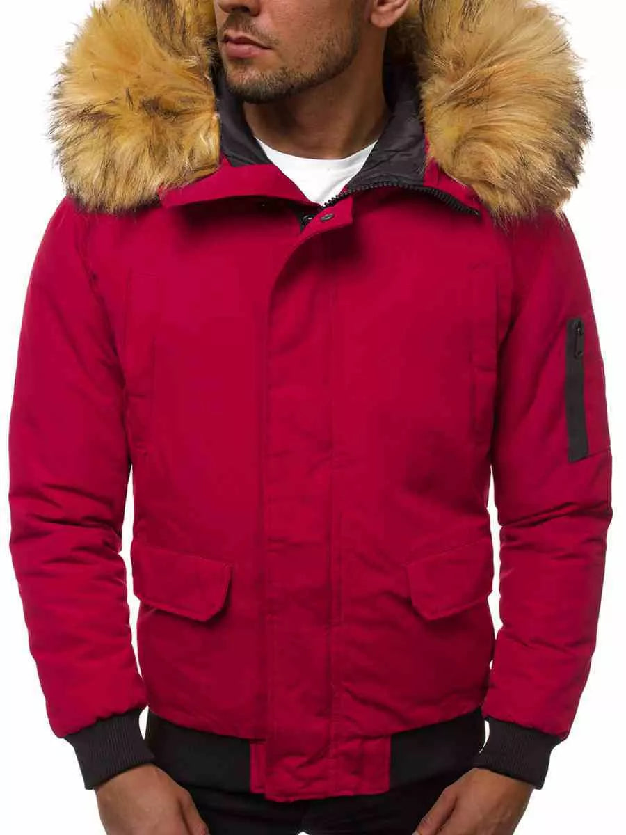 Bomber stila ziemas bordo vīriešu jaka Lemor