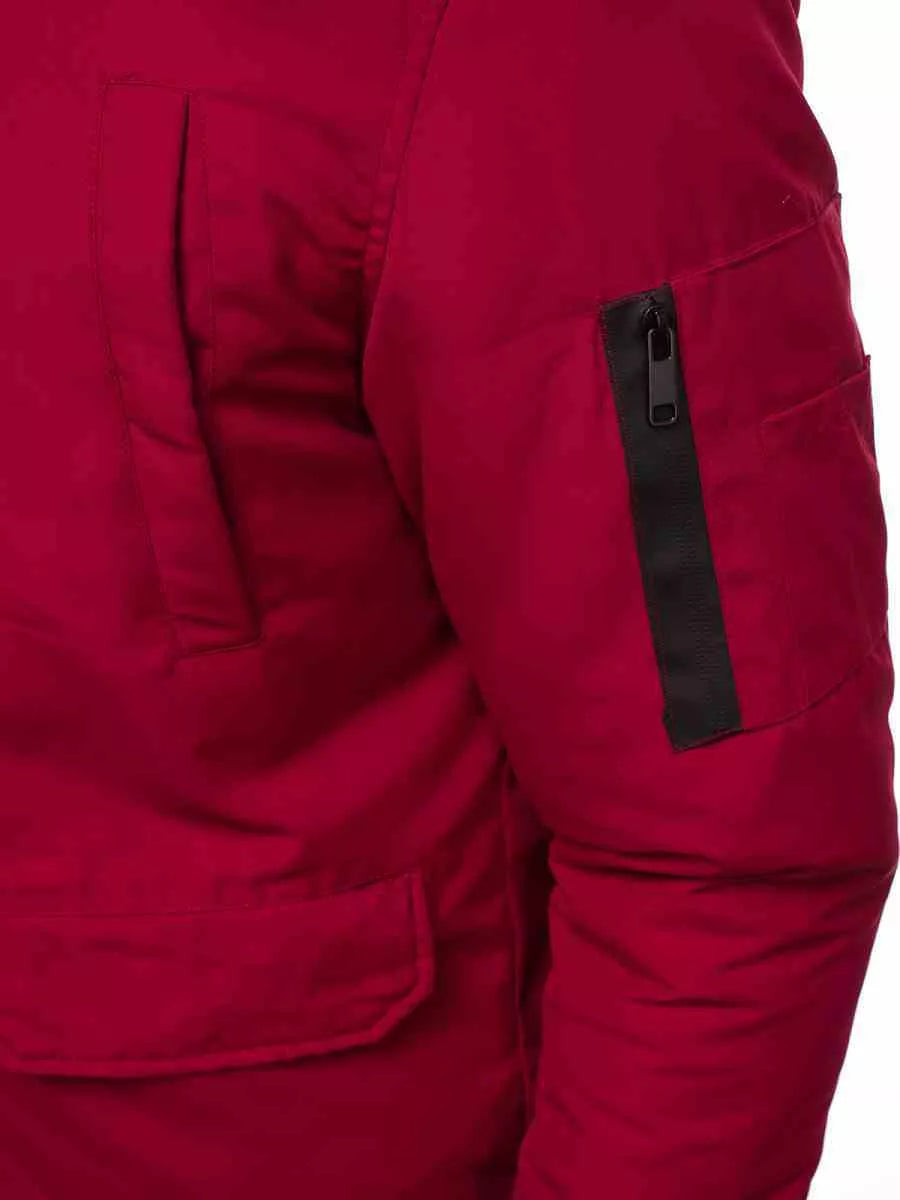 Bomber stila ziemas bordo vīriešu jaka Lemor