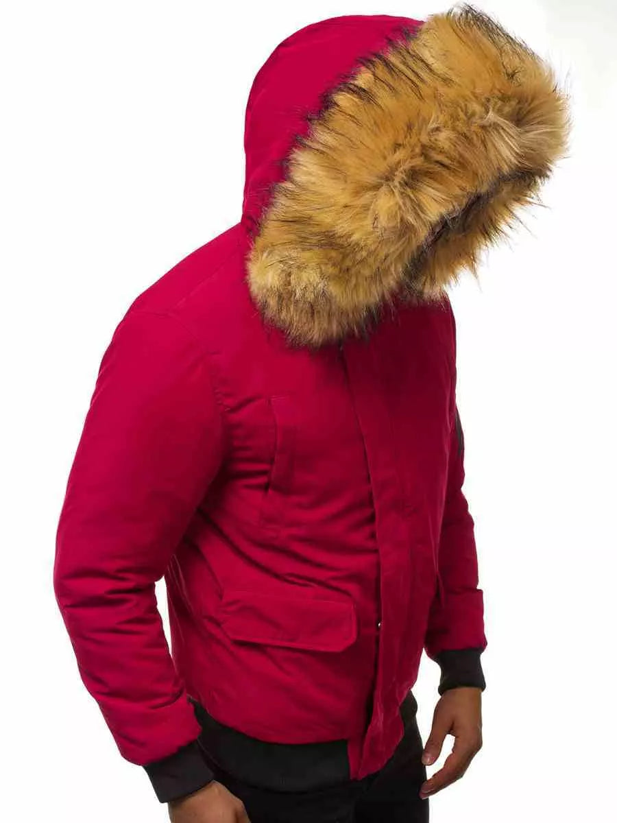 Bomber stila ziemas bordo vīriešu jaka Lemor