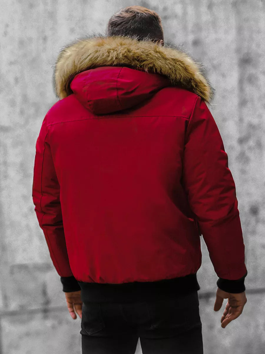 Bomber stila ziemas bordo vīriešu jaka Lemor