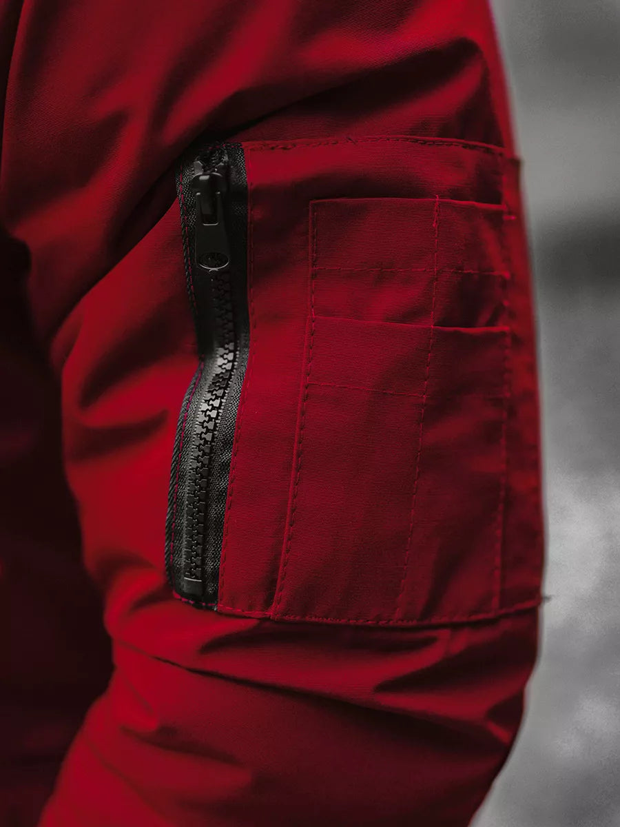 Bomber stila ziemas bordo vīriešu jaka Lemor