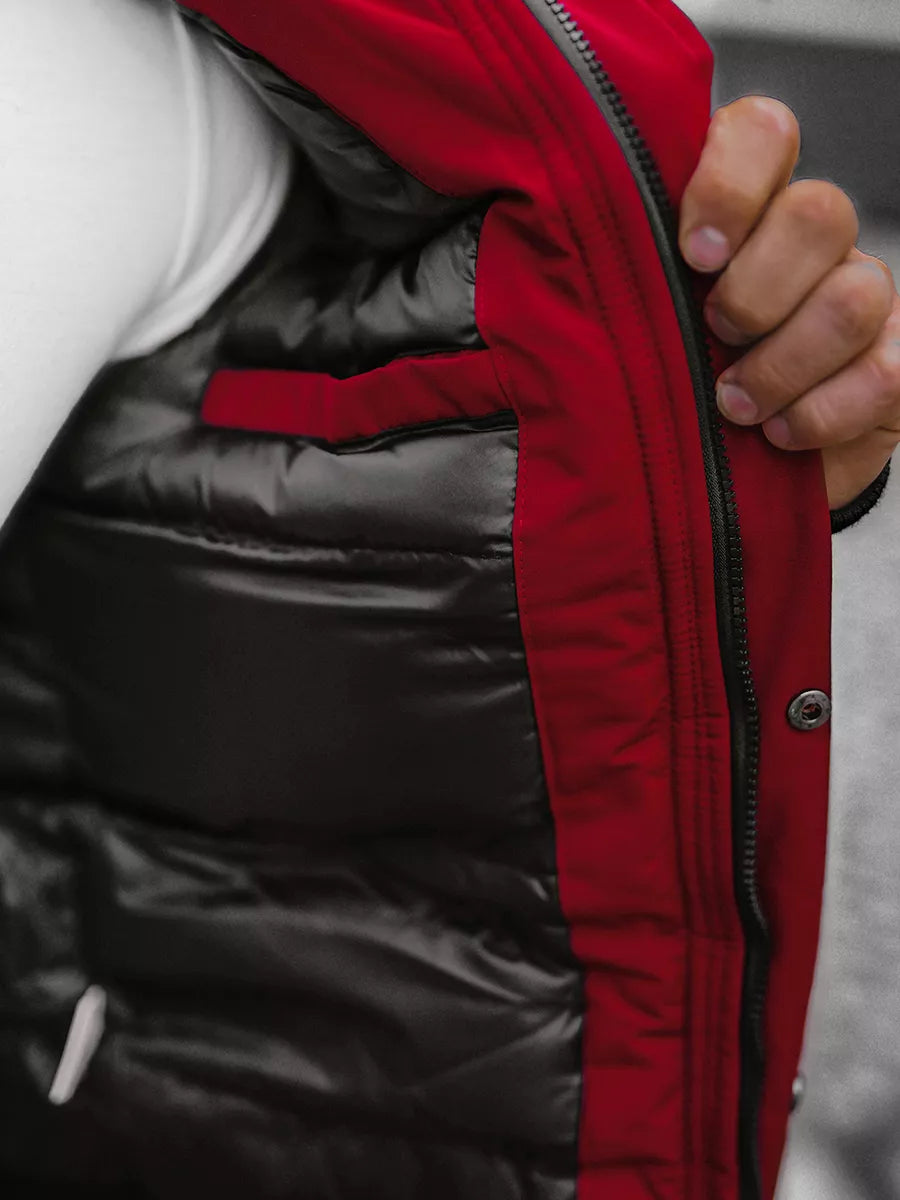 Bomber stila ziemas bordo vīriešu jaka Lemor