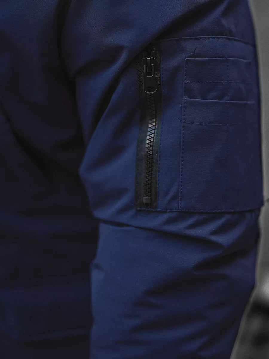 Bomber stila ziemas tumši zila vīriešu jaka Lemor