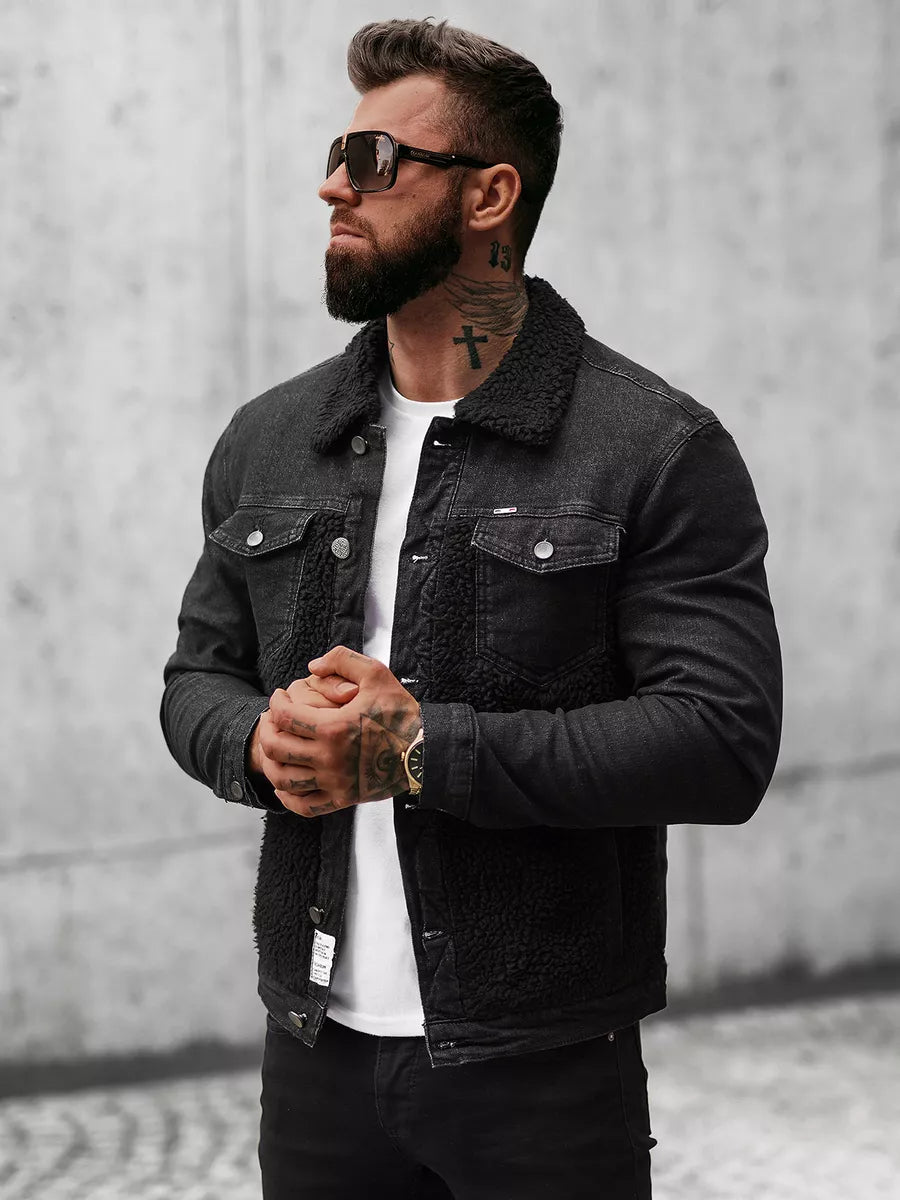 Melna džinsa jaka Biok