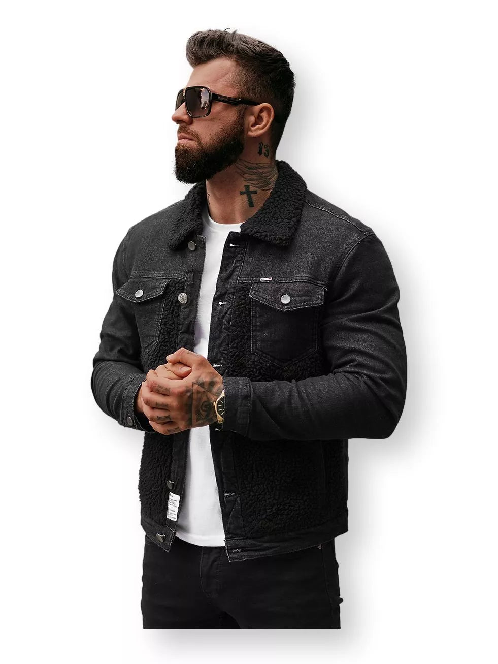 Melna džinsa jaka Biok