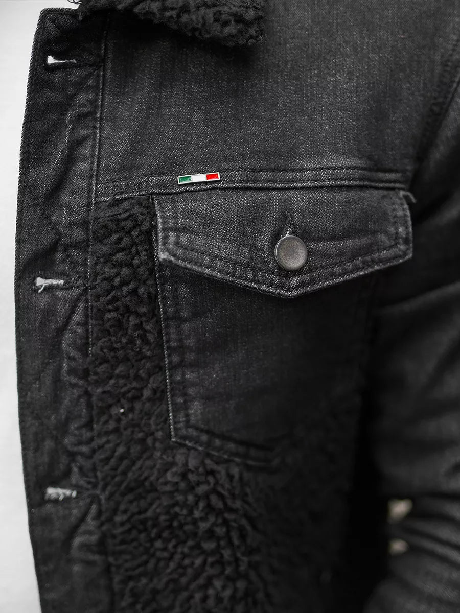 Melna džinsa jaka Biok