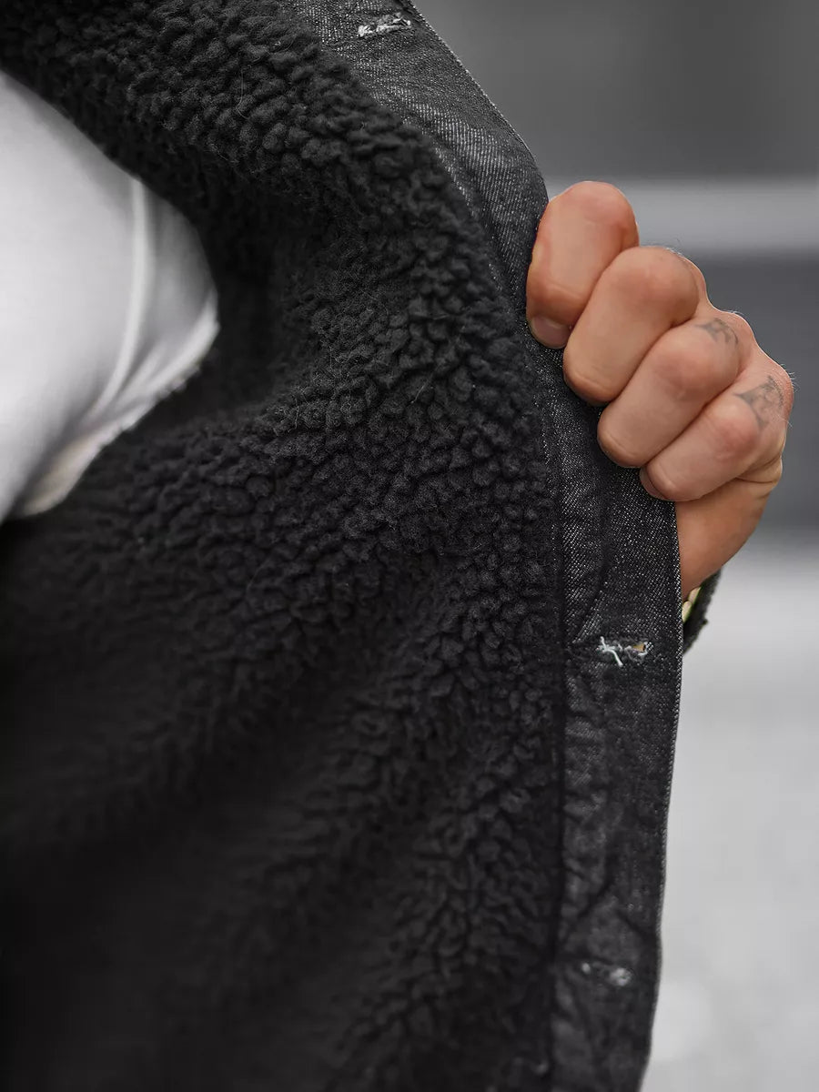 Melna džinsa jaka Biok