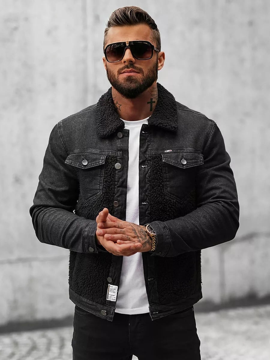 Melna džinsa jaka Biok