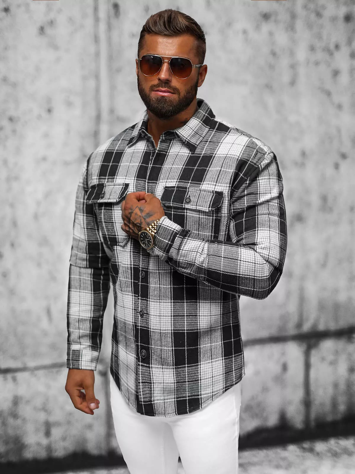 Melns flaneļa krekls Nater