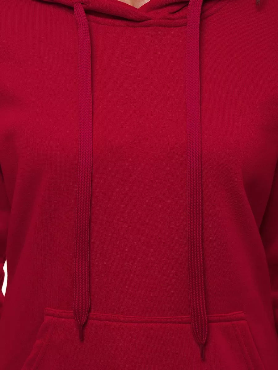 Bordo sieviešu sporta krekls ar kapuci Molin