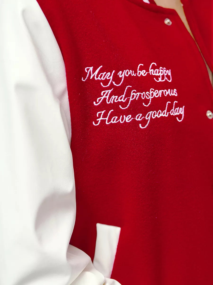 Sieviešu sarkana jaka Heral