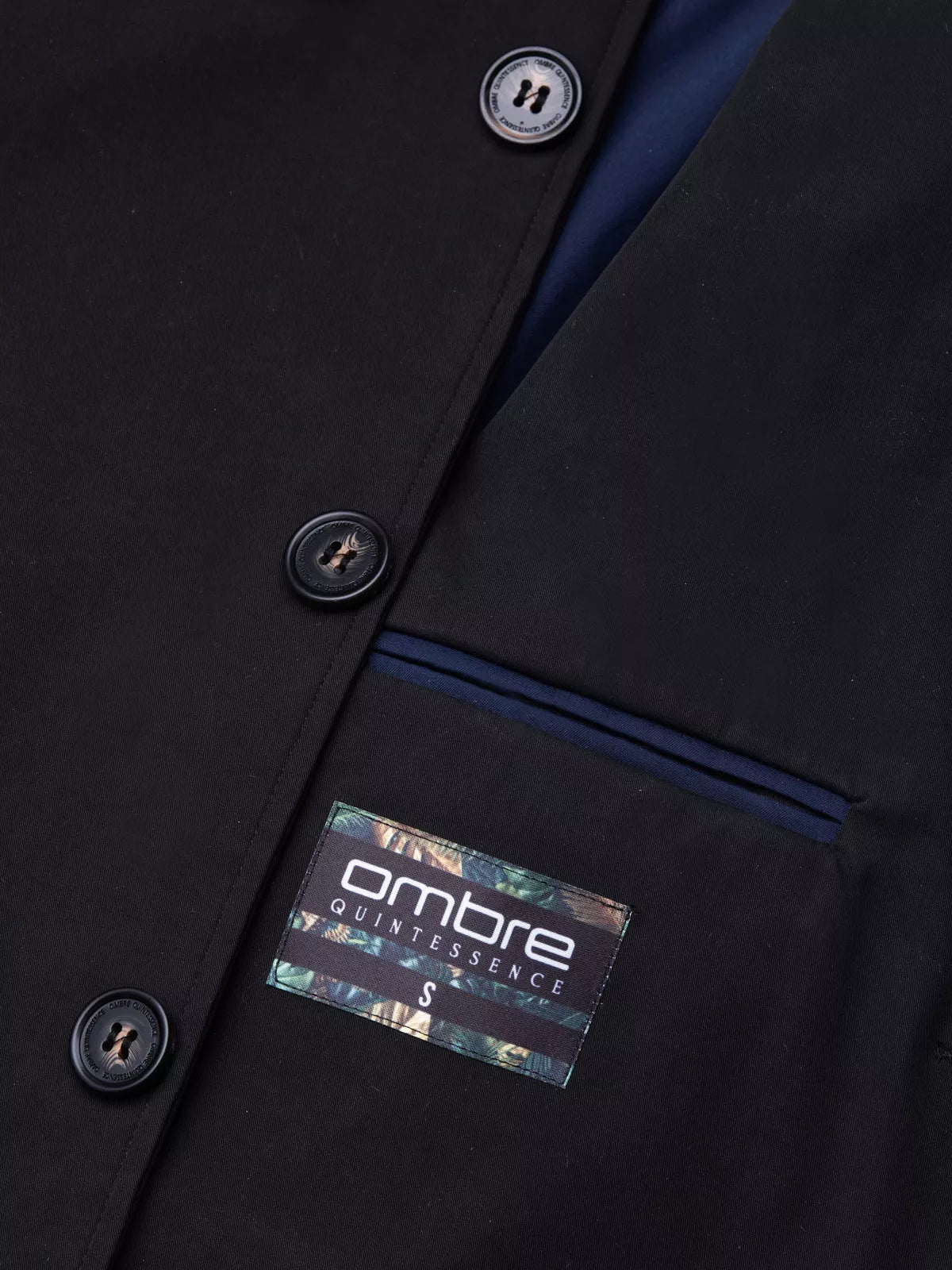 Vīriešu melns mētelis Dala 