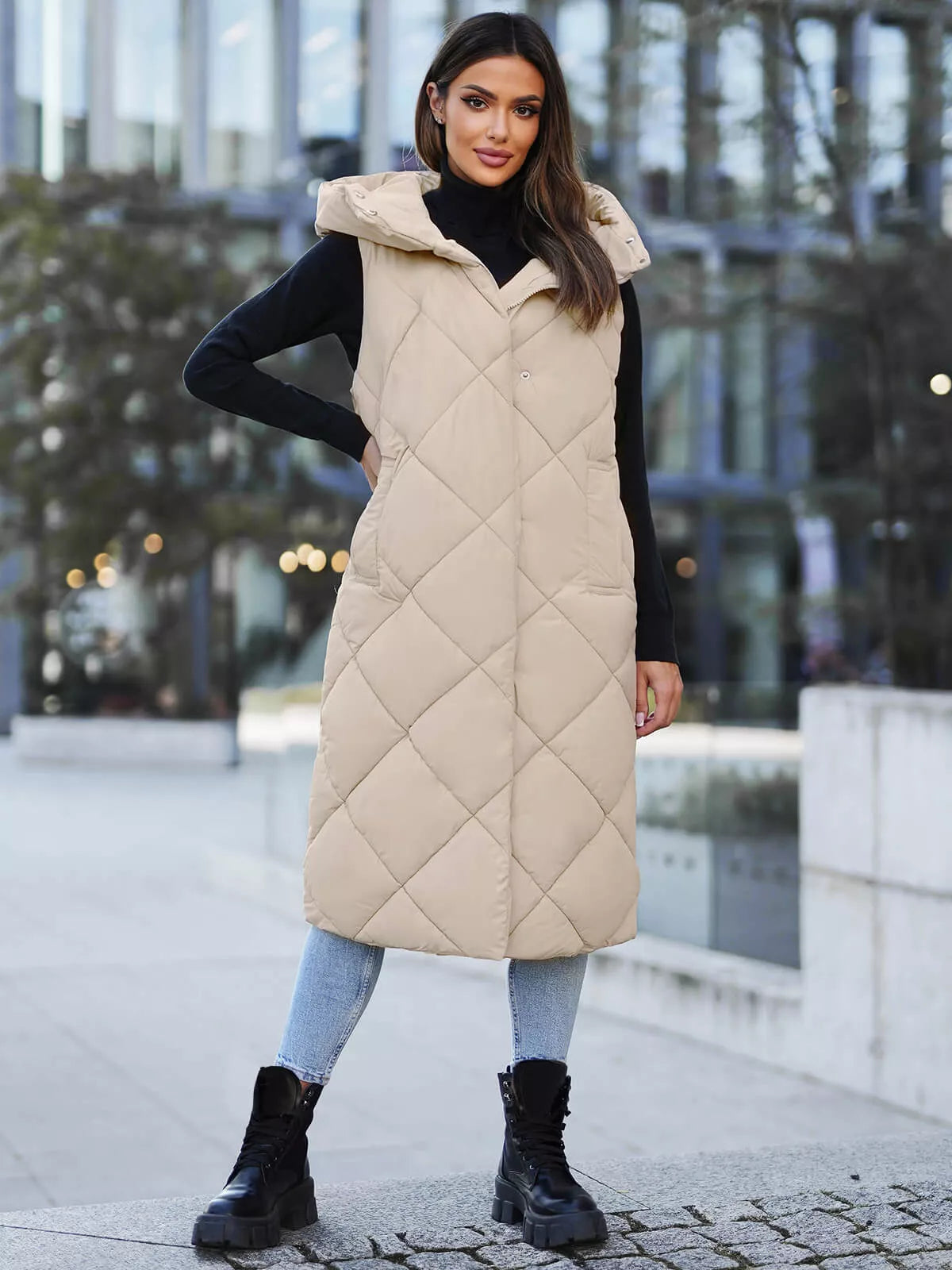 Brūna garā veste Kiket