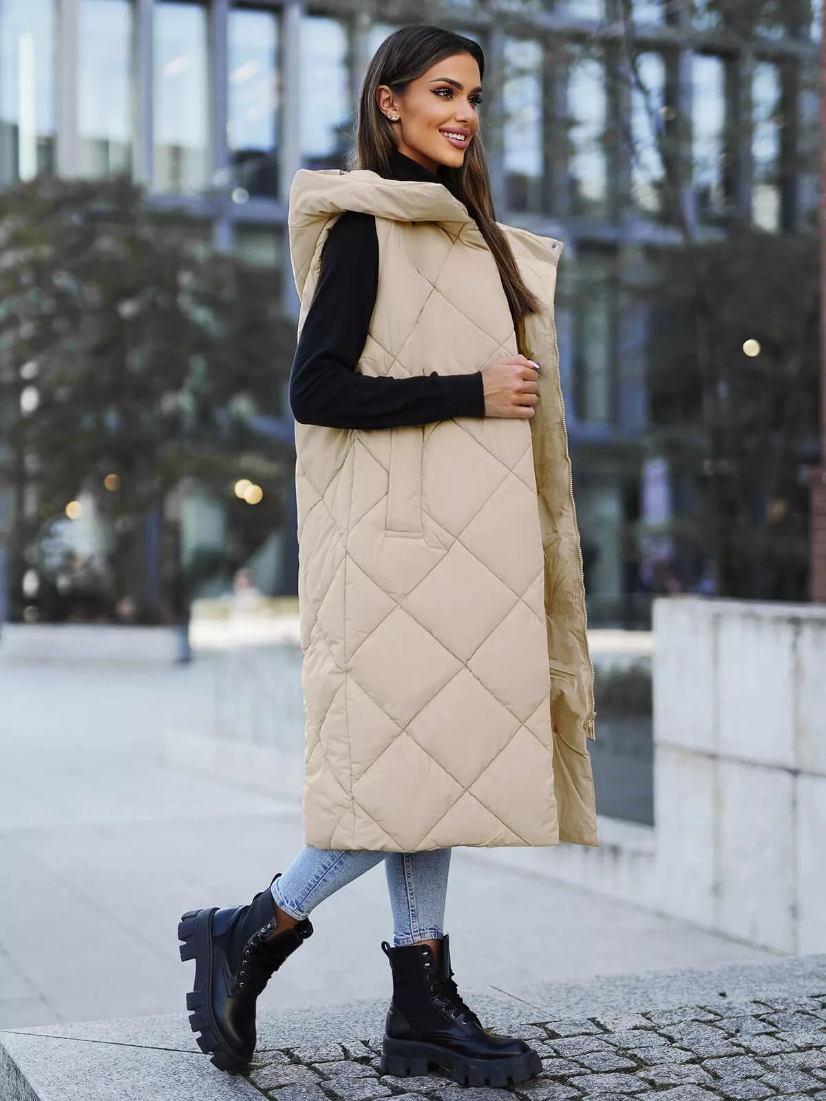 Brūna garā veste Kiket