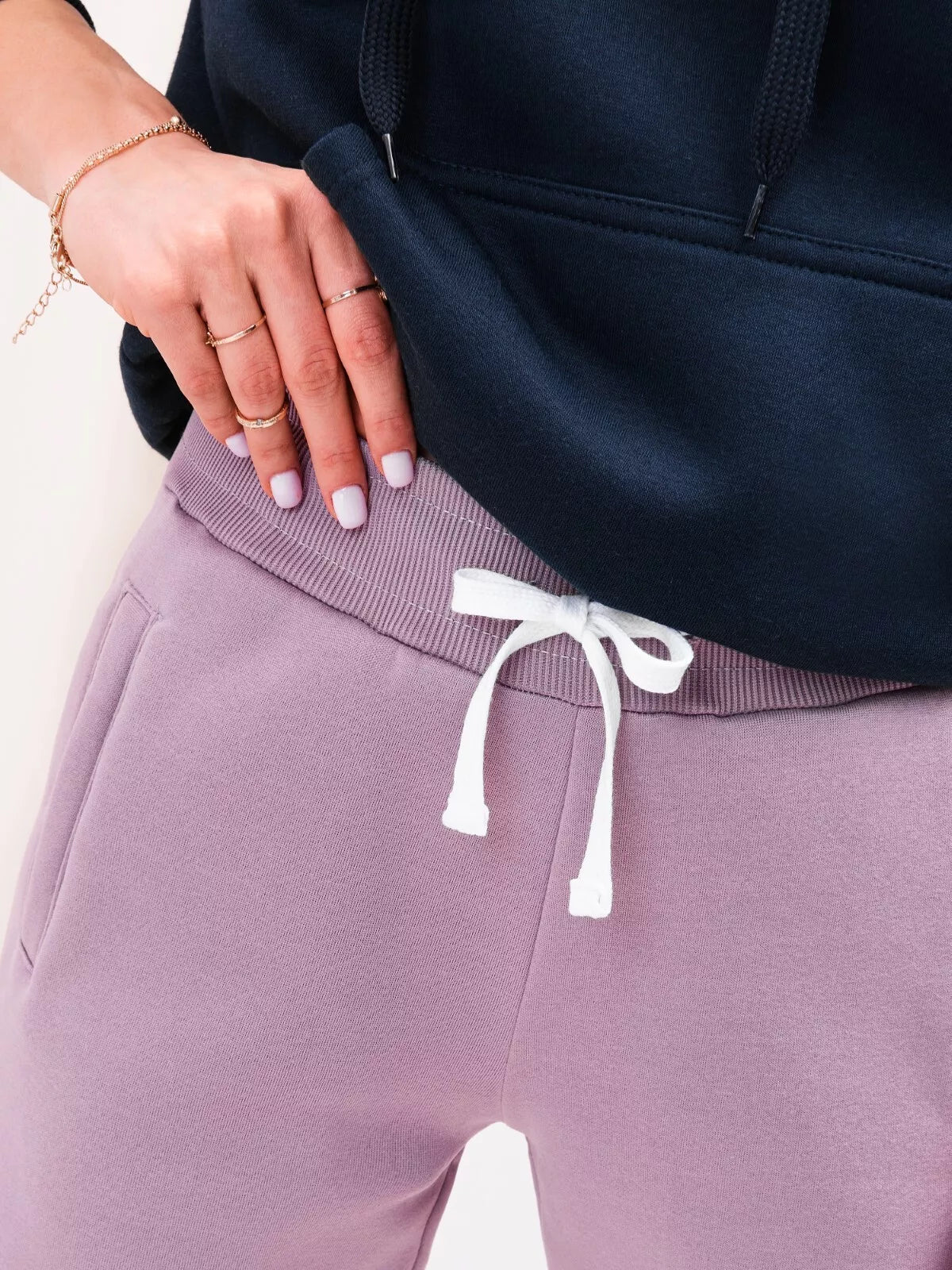 Sieviešu lavandas krāsas ikdienas bikses Lilit