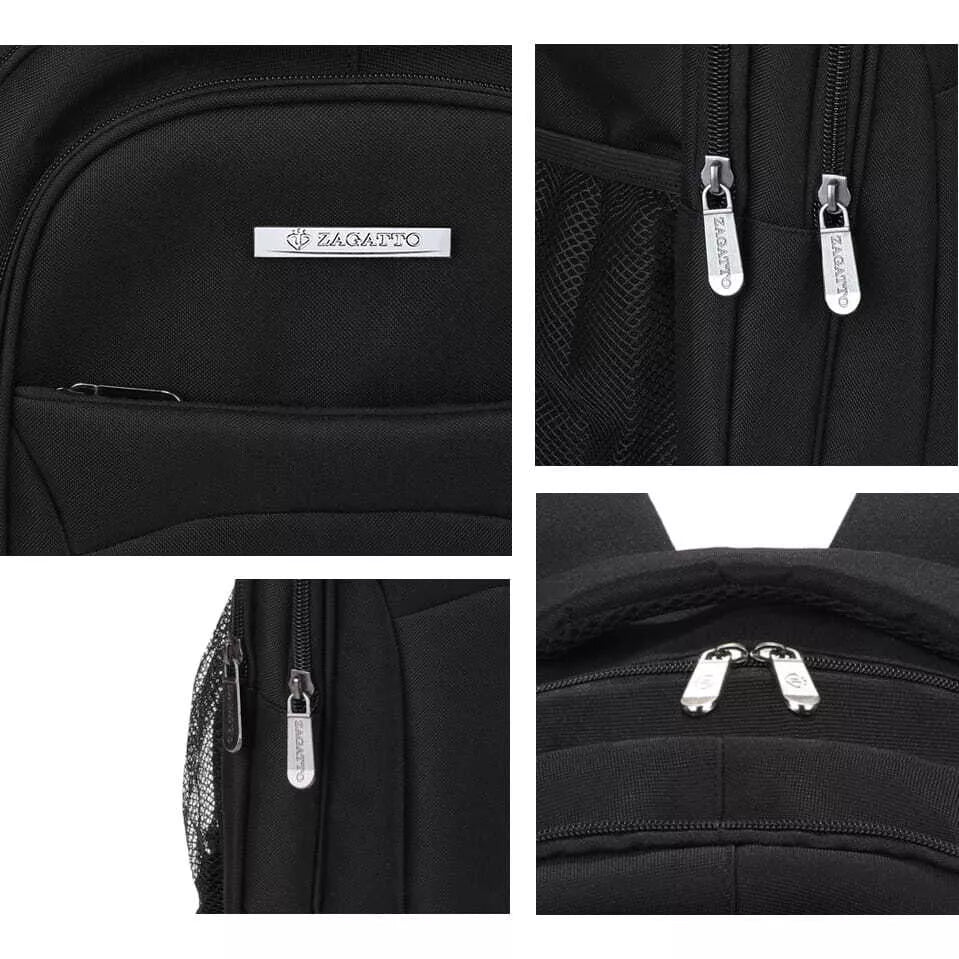 Melna mugursoma ar elpojošu muguru un plecu siksnām Luter