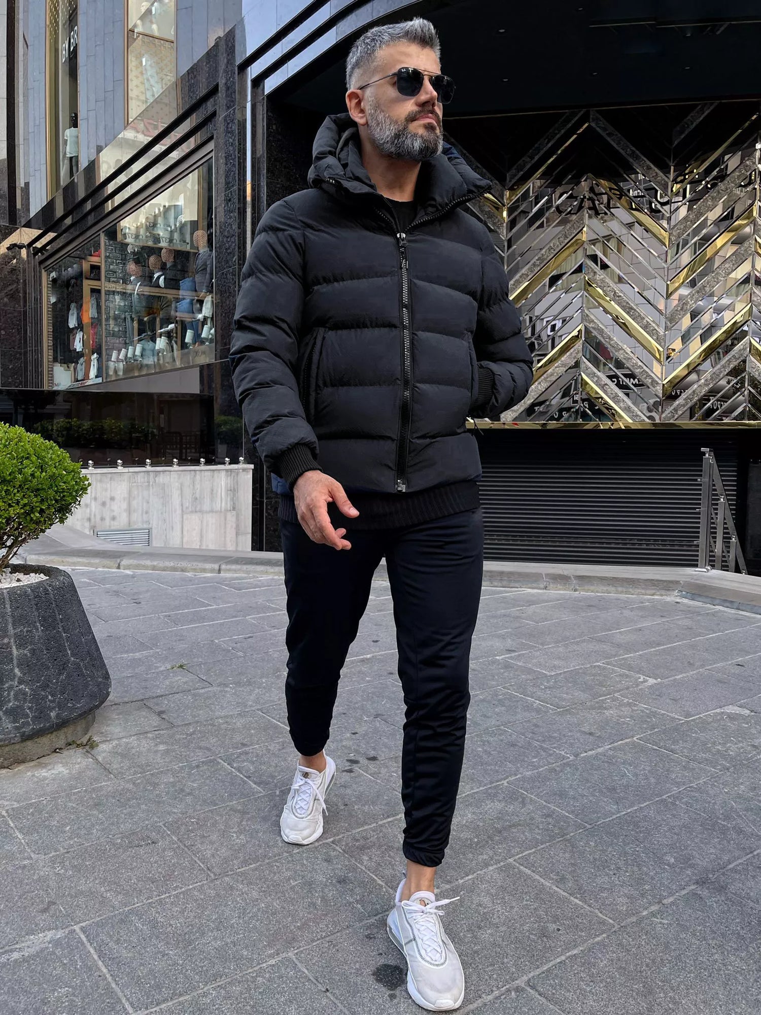 Melna vīriešu jaka Klover