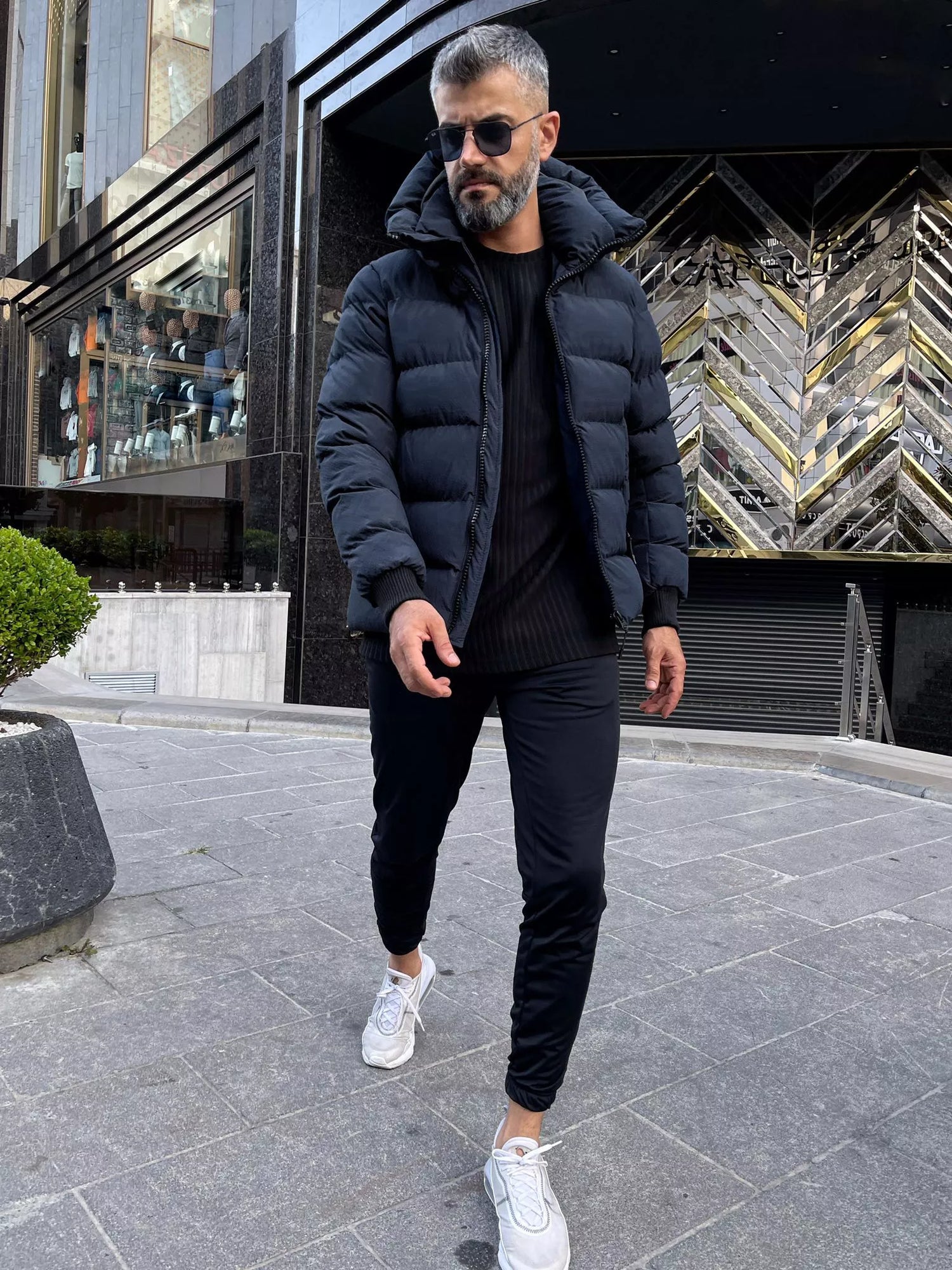 Melna vīriešu jaka Klover