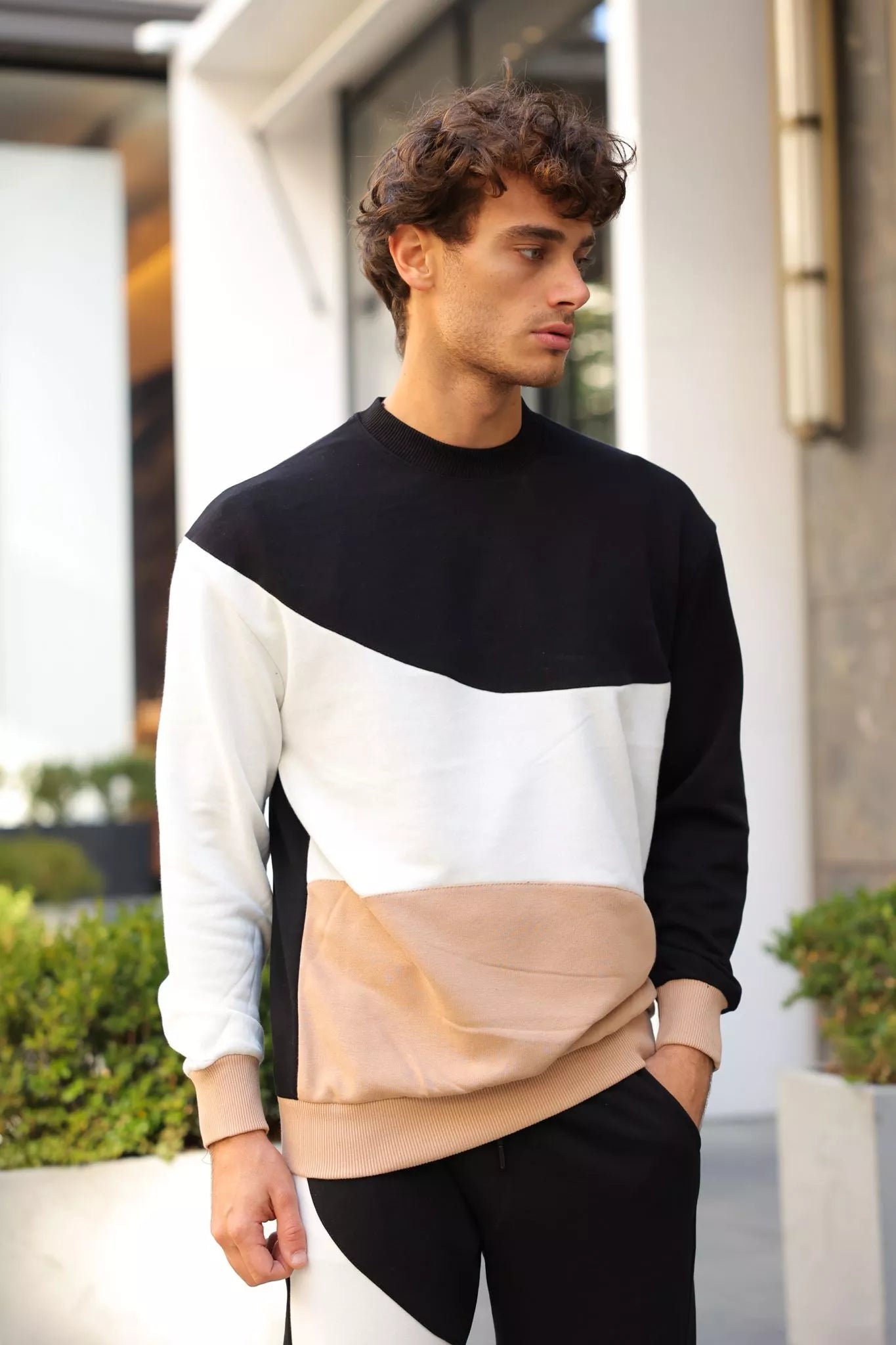 Melns/brūns daudzkrāsains vīriešu komplekts Hipos