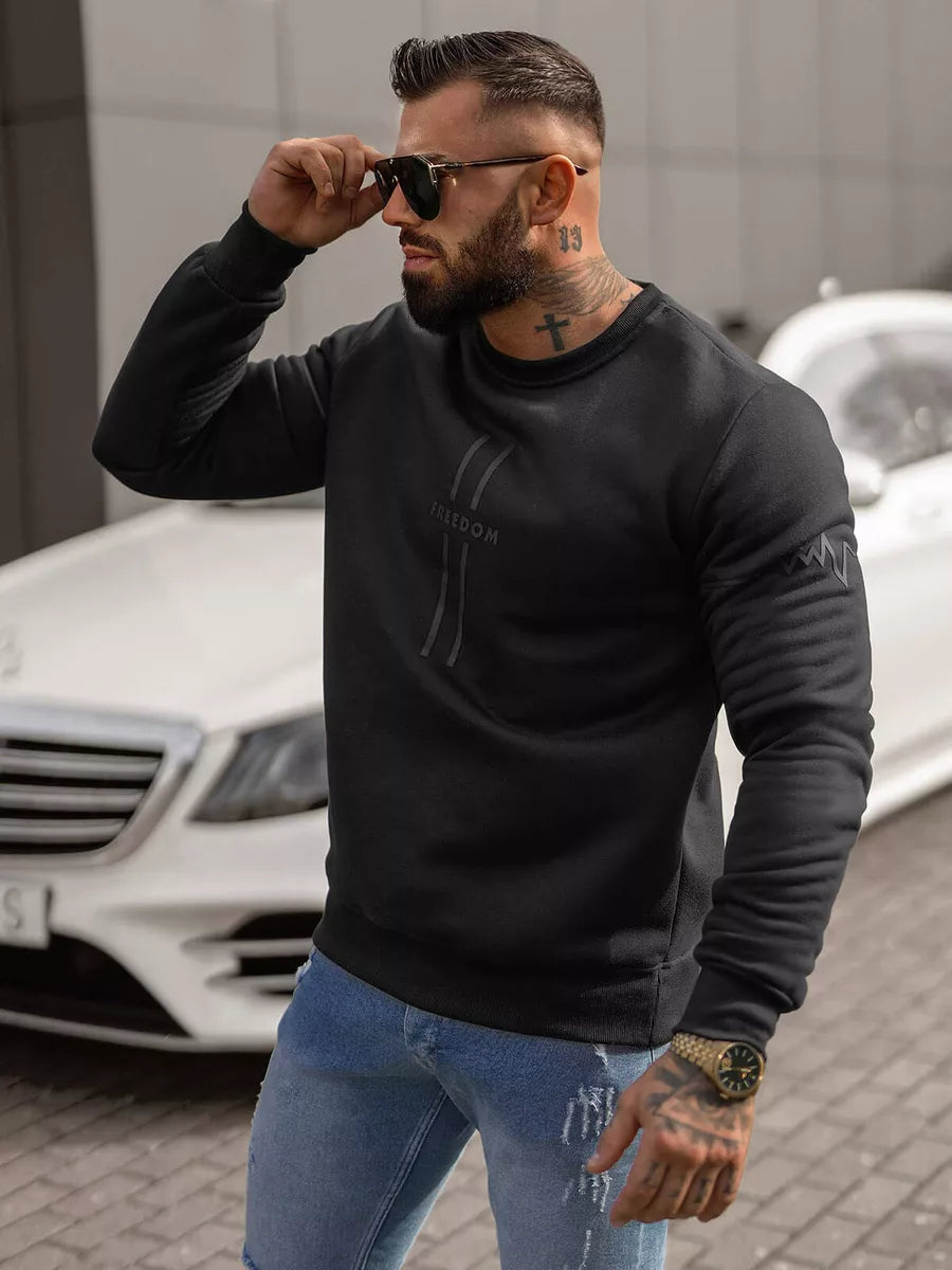 Melns Brīvības džemperis