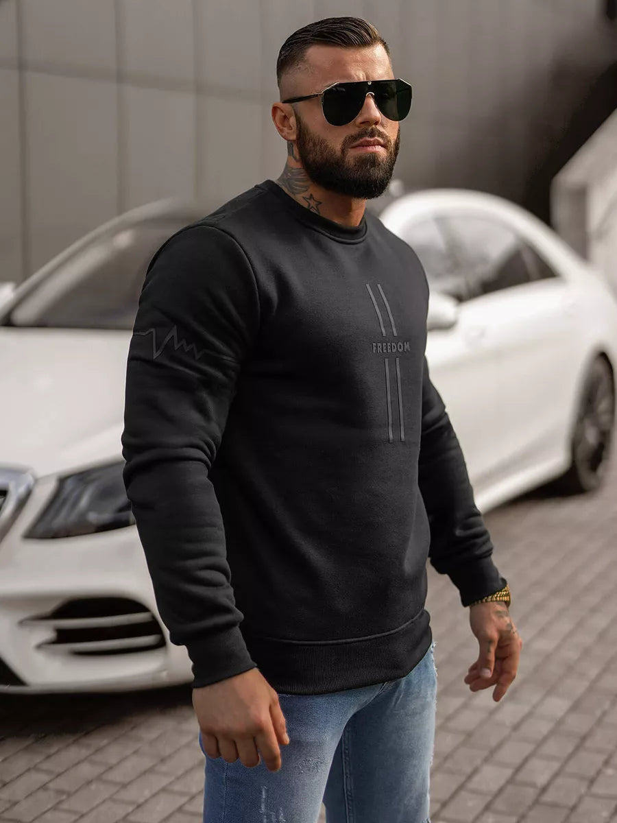 Melns Brīvības džemperis