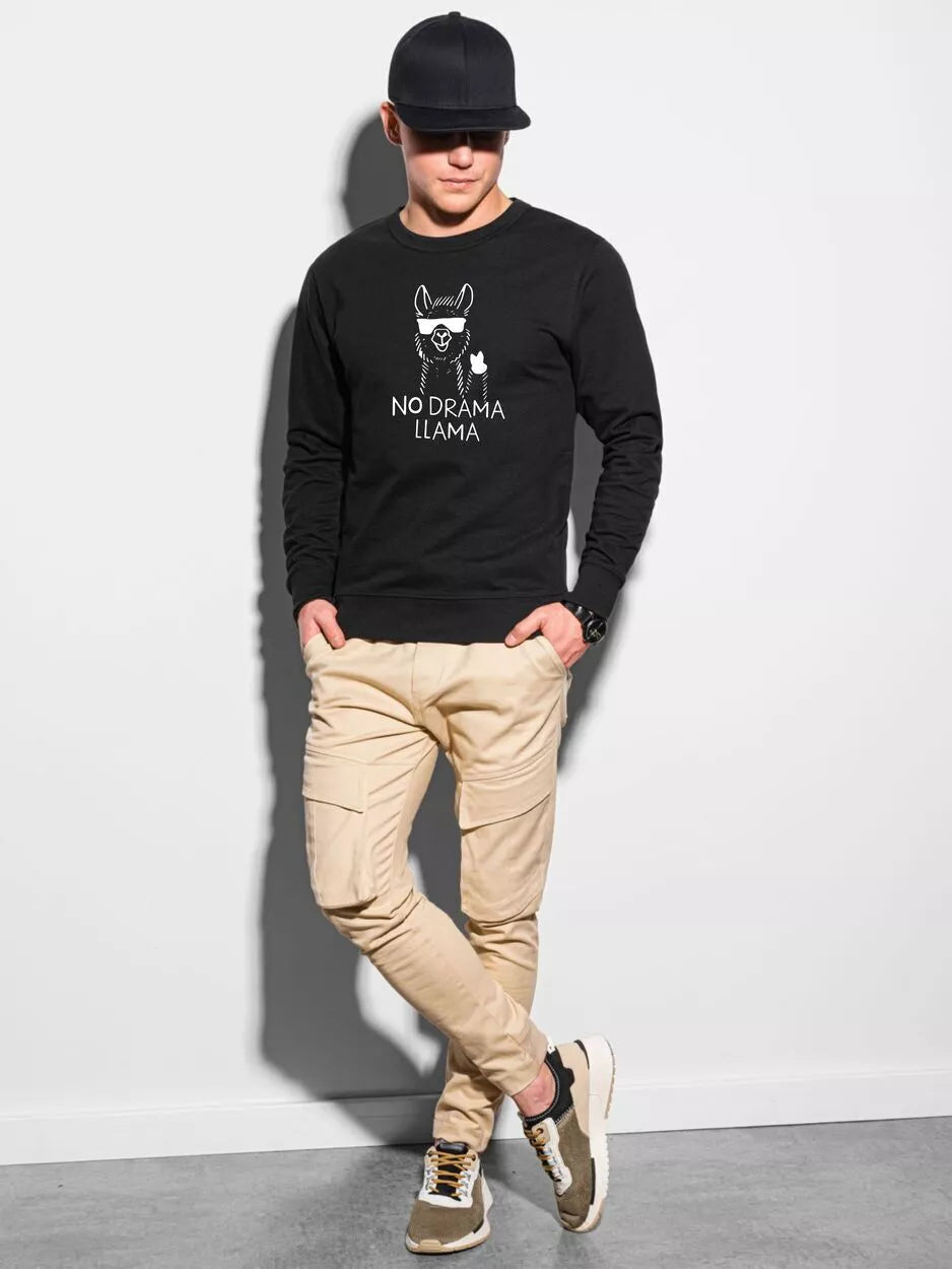Melns džemperis Bez drāmas Lama 